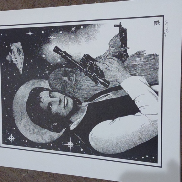 Vintage comic artwork Star wars Clifford Wm Bird Fantasy artwork signed # - Picture 1 of 8